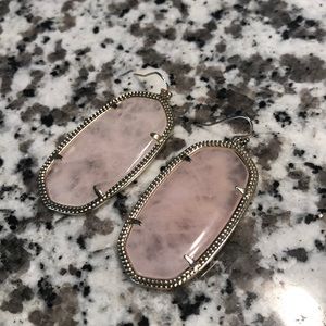 Light pink and gold Danielle Kendra Scott earrings